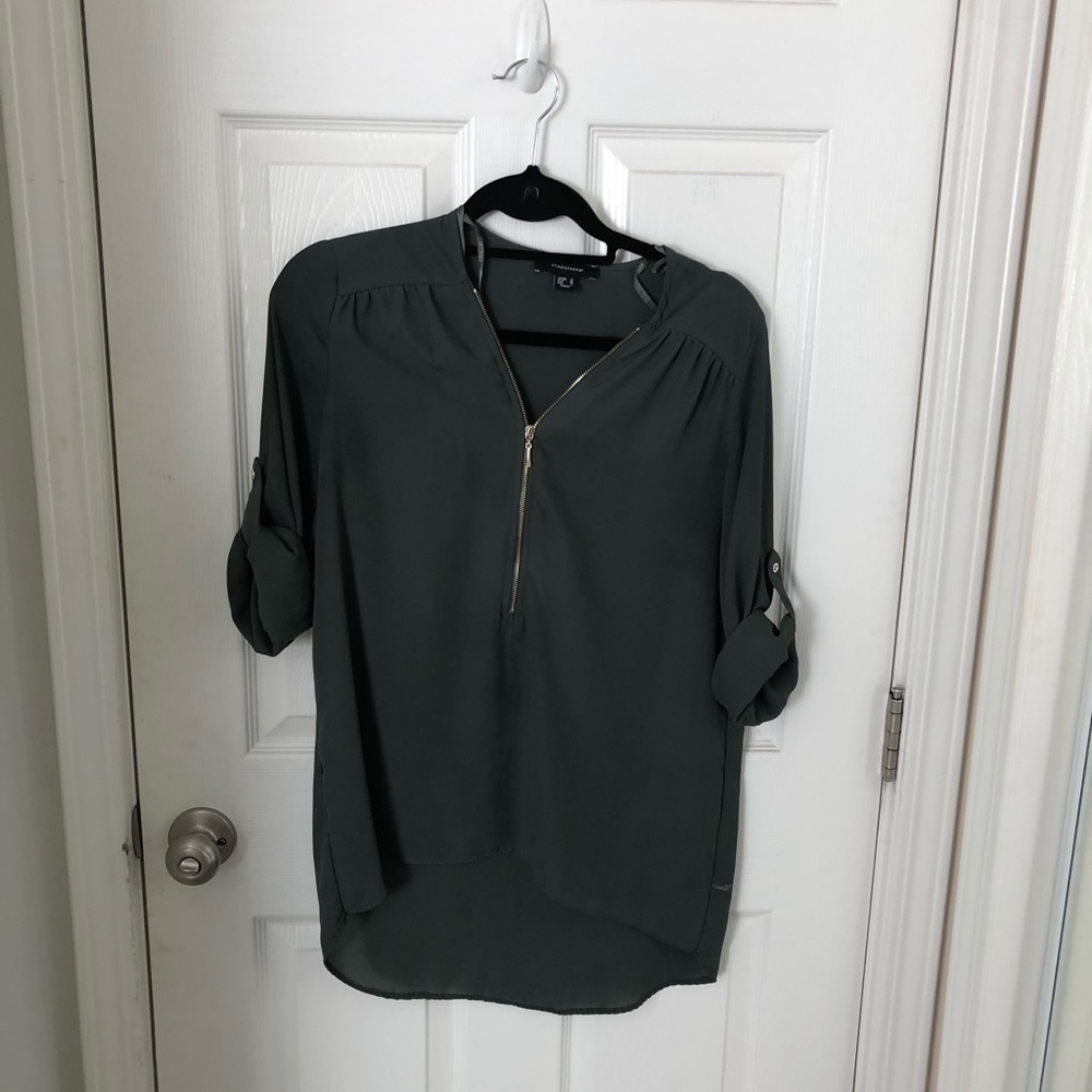Emerald zipper top